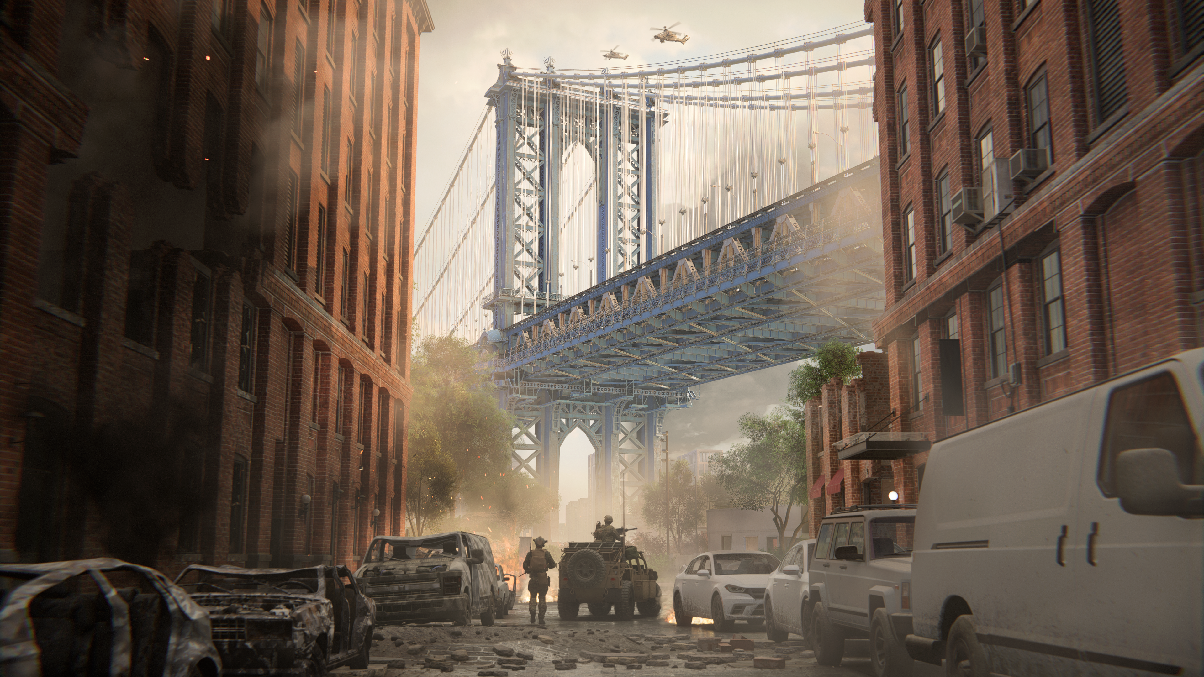 A ponte do Brooklyn paira sobre o vizinho Dumbo em arte -chave para o Battlefield 6